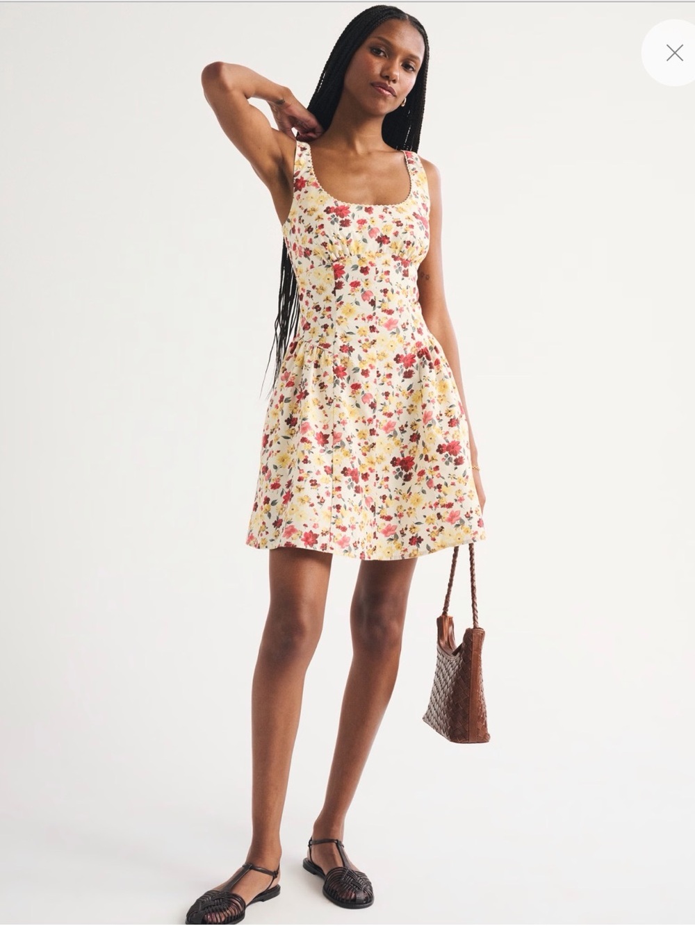 100% Cotton A&F Bra-Free Dylan Mini Dress
